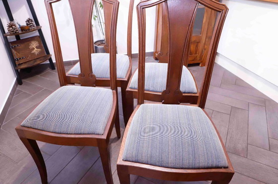 Image 1 of Ensemble de 4 chaises de salle à manger Art Nouveau