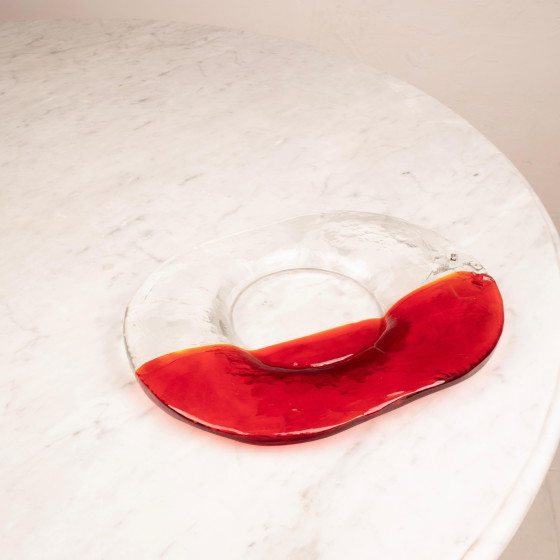 Renato Toso Murano Glas Valet Tray, Rot & Transparent, Italien, 1960er – Dekorative Objekte (photo 10 of 23)