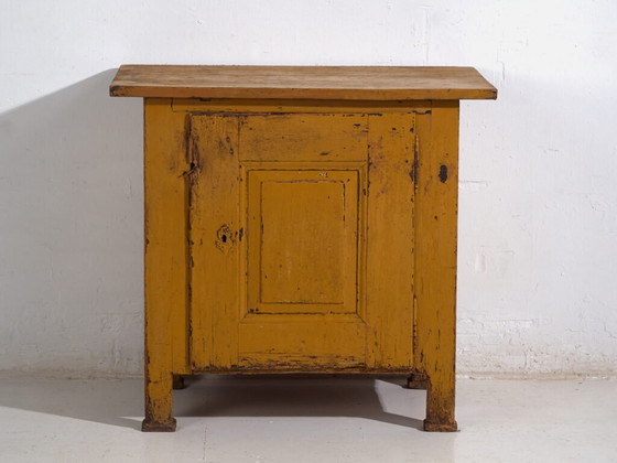 Piccolo armadio contenitore patina senape – Europa Centrale, circa 1890 – Armadi contenitori, Scandinavian (photo 31 of 40)