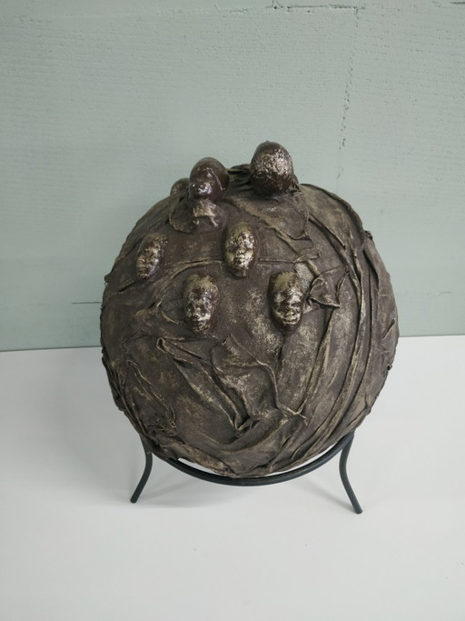 Abstract 3D Artwork "Sphere With Faces"