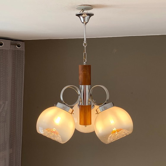 Image 1 of MAZZEGA kroonluchter. 1970. MURANO glas. Italië.