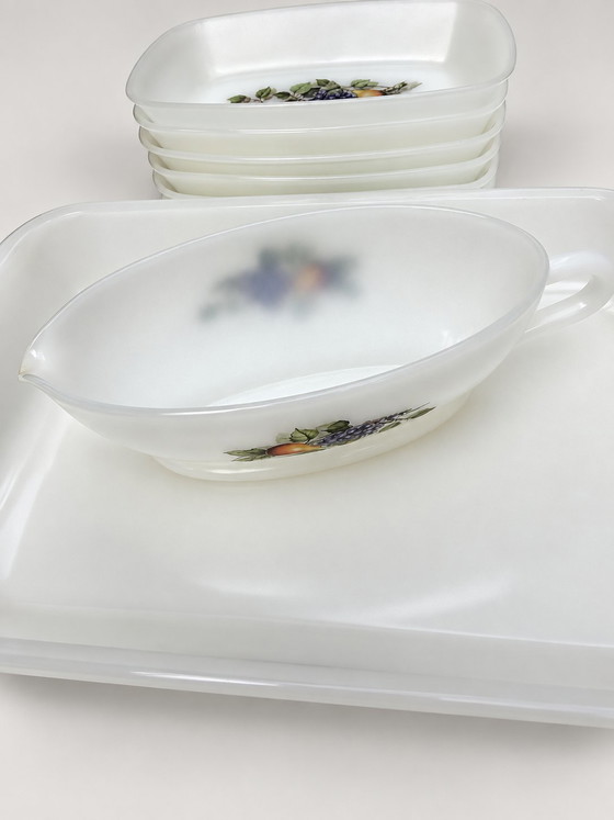 Arcopal set da portata vintage – 17 pezzi – decoro di frutta – arcopol, Stoviglie, Glass (photo 4 of 9)
