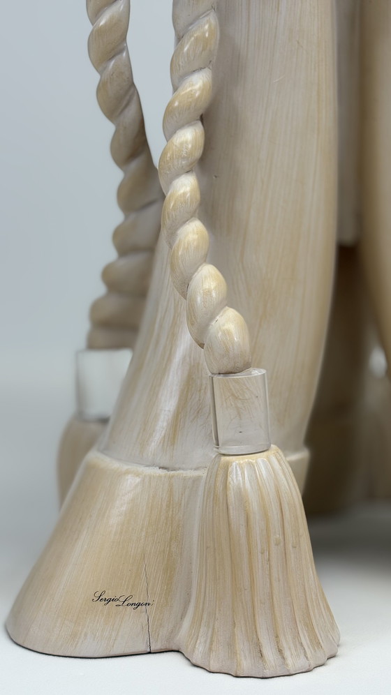 Image 1 of Italian Design Sergio Longoni Vintage Dining Table Glass Top