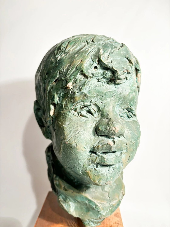 Bruno Bambacaro 1970s Terracotta Bust Sculpture of a Young Man (photo 2 of 15)