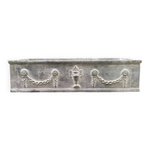 Large French cast iron jardiniere planter