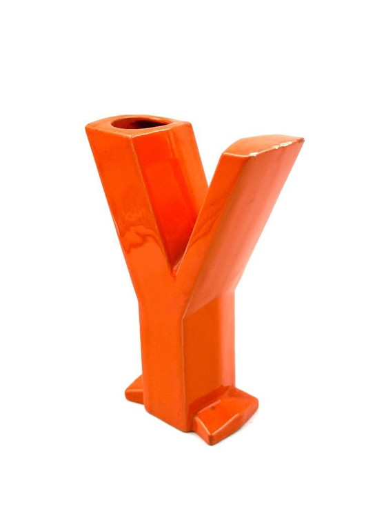 Image 1 of Vaso solifleur in ceramica a forma di lettera Y, Marcel Radureau Francia, 1970 ca. 1970