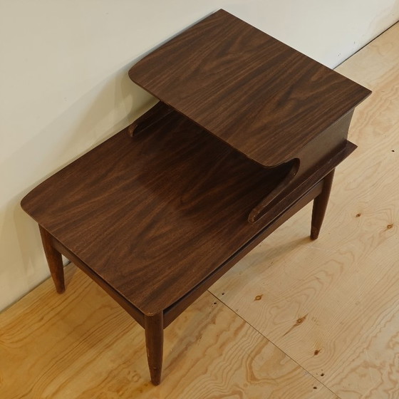 Image 1 of Table d'appoint vintage à 2 niveaux