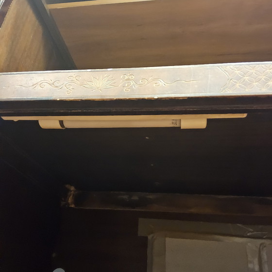 Image 1 of Mobile cinese rosso vintage uccelli, fiori / mobile bohémien / mobile orientale / mobile cinese rosso