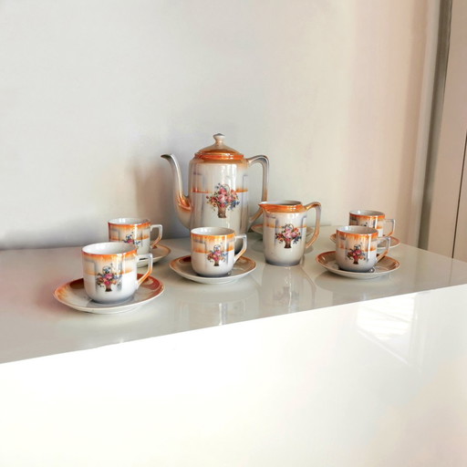 ART DECO COFFEE SET - SIX CUPS