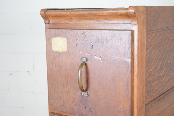 Image 1 of Antique Wooden Drawer Cabinet File Cabinet