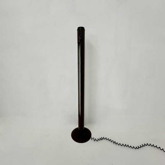 Image 1 of Jaren 70 Vloerlamp Bruin TL Buis Post Modern Vintage