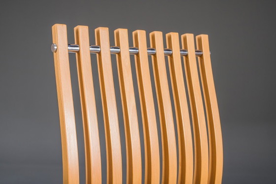 Image 1 of Schizzo-stoelen in beuken- en chroomkleur, ontworpen door Ron Arad voor Vitra, Duitsland, jaren 80, set van 2.