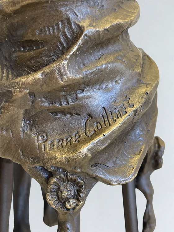 Image 1 of Superbo set di 3 sculture in bronzo firmate Collinet – stile Art Déco – 28 cm