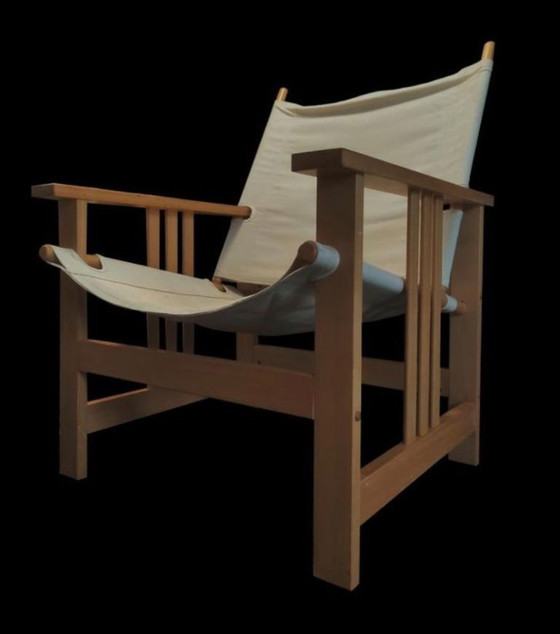 Image 1 of Vintage Scandinavisch design Safari chair fauteuil