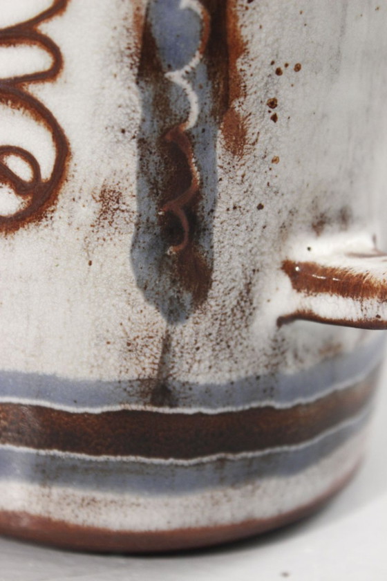 Image 1 of Michel Barbier a Vallauris - Brocca con rara doppia decorazione, Francia, anni '50