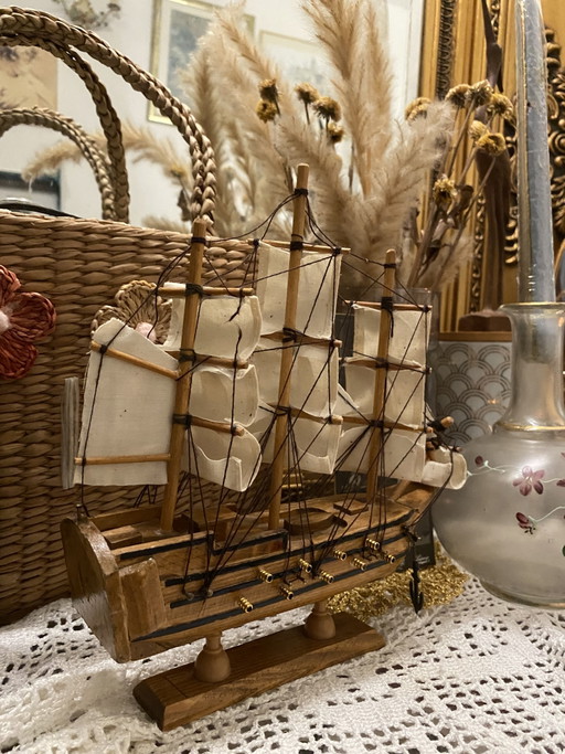 Retro vintage sailboat