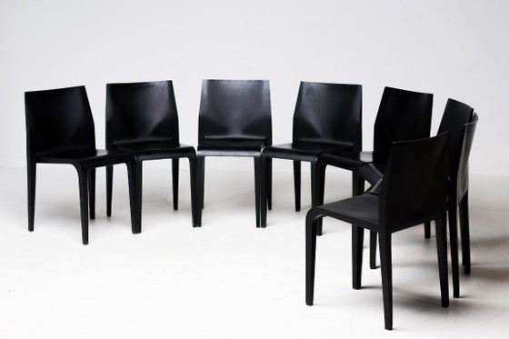 Chaise Laleggera, Riccardo Blumer pour Alias, magnifique noir au grain apparent – Chaises de salle à manger (photo 3 of 19)
