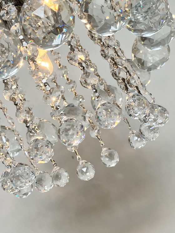 Image 1 of Set van 2 gemerkte SWAROVSKI STRASS kroonluchters hanglampen chrome vintage 