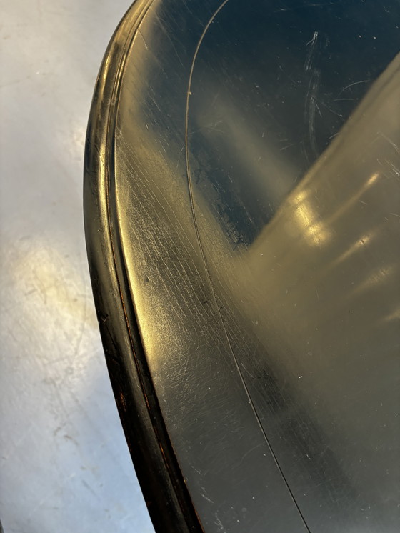 Image 1 of Antique table, oval, black, H 73 x L 115 x W 83 cm