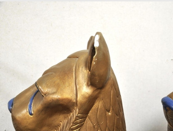 Image 1 of Teste di tigre egiziane d'epoca.