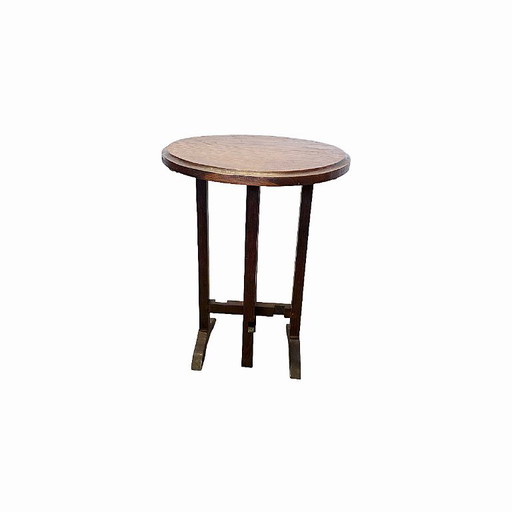 Old French Oak Folding Side Table, 1950s – bijzettafels, Wood (photo 2 of 6)