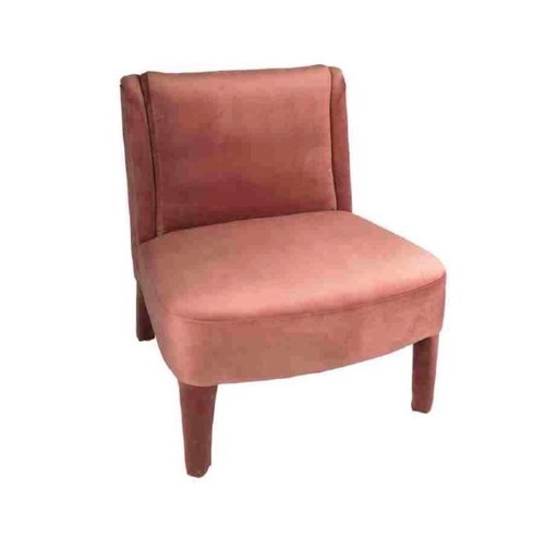 Scandi design armchair in pink or black velvet