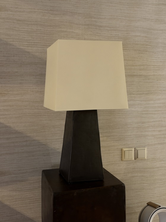 Ceramic table lamp Jan des Bouvrie | Het Arsenaal, Cotton, Black (photo 5 of 8)