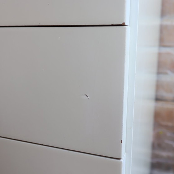 Image 1 of Vintage ladekast post modern space age bruine creme jaren 70