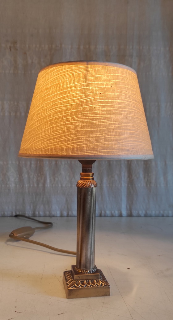 Image 1 of Neoclassical table lamps in gilt brass - mid-20th century