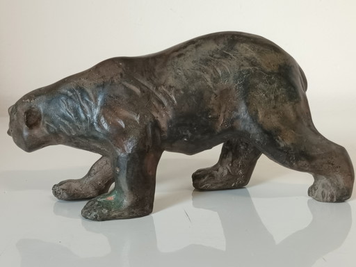 Bronzen grizzly Pierre Chenet