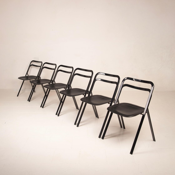 Sillas Clio de Acero y Cuero de Giorgio Cattelan para Cidue – Sillas de comedor, Leather, polished steel (photo 13 of 25)