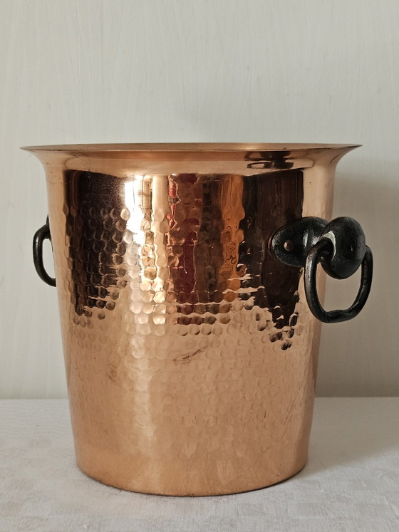 Seau à glaçons en cuivre martelé main vintage – Accessoires de table, Metal, Copper (photo 6 of 9)