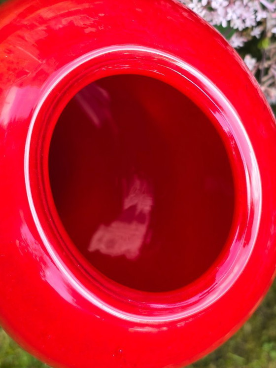 Image 1 of Henry Dean, jarrones de diseño XL en rojo brillante, firmados