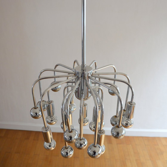 Image 1 of Lustre Sputnik / Space age / 9 feux Design 1970s