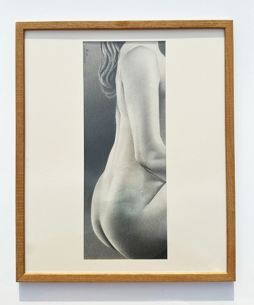Composition figurative à la mine graphite. France, années des années 1980