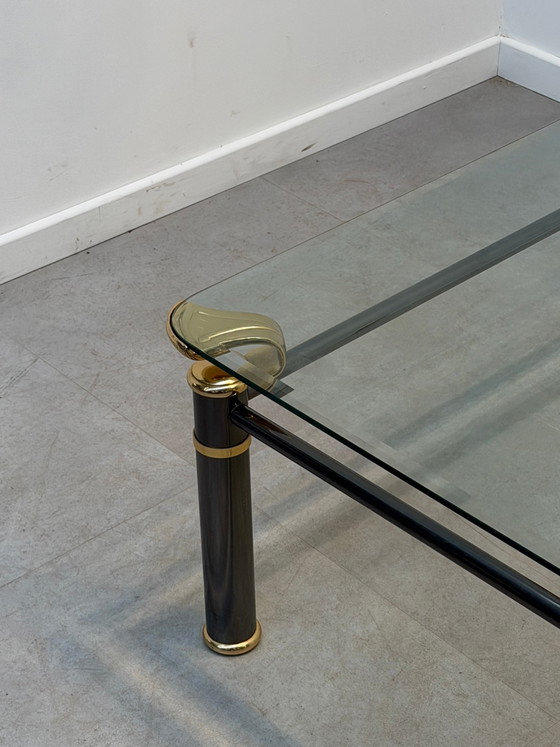 Table basse Regency avec plateau en verre - 100 x 100 – Tables basses, Wood, Glass (photo 4 of 6)