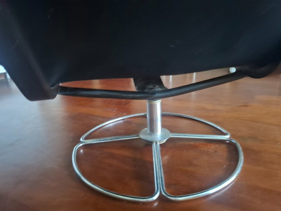 Image 1 of Sillón giratorio de cuero auténtico