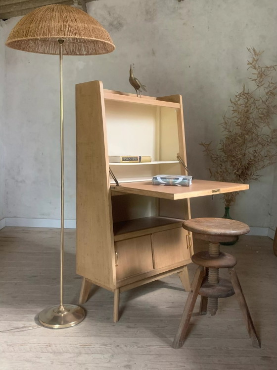 Vintage piramidevormig secretair bureau bibliotheek – Wood (photo 3 of 13)