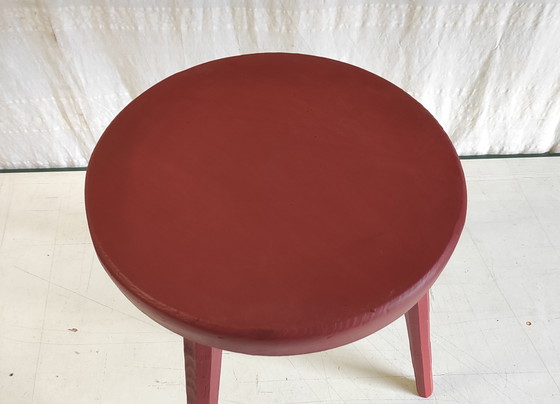Image 1 of Tripod stool in solid oak - mid-20th century