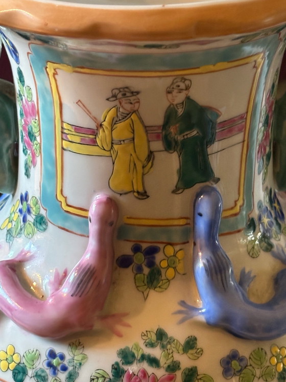 Beautiful 36cm high Chinese Famille Rose Vase – Chinese vases from Holland, Porcelain (photo 11 of 15)