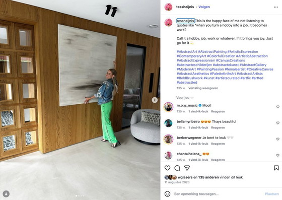 Image 1 of Original painting ‘Dune 11’ – Unique work by Tess Heijnis (with certificate)