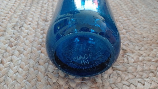 Old Antique Blue Spray Bottle Seltzer siphon brocante vintage