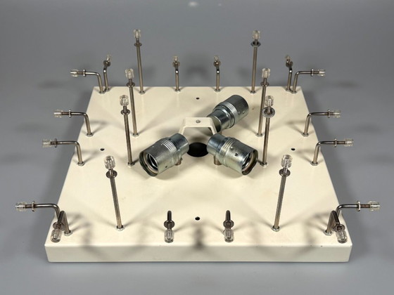 Image 1 of 60er 70er Jahre Ice Glas Plafoniere Flush Mount von Kalmar Franken KG Österreich