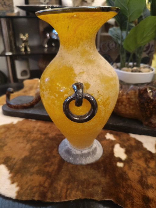 Vintage Blown Glass Vase – vazen, Metal