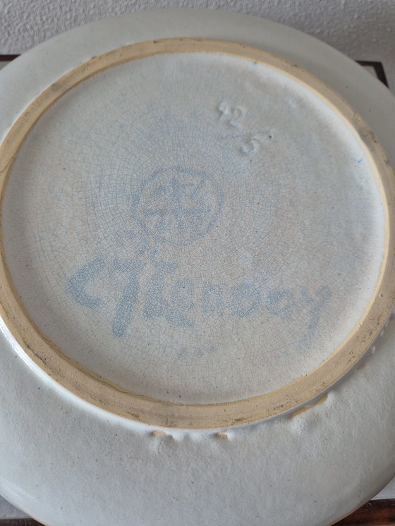 Image 1 of Chris Lanooy Plato de pared con decoración de peces