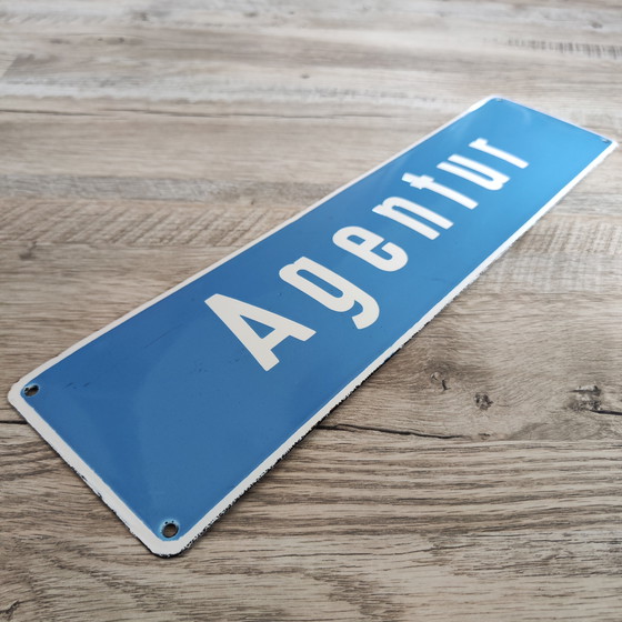Image 1 of Agency Enamel Sign Enamel
