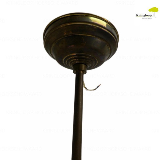 Image 1 of Antique old copper ceiling lamp on sliding rod