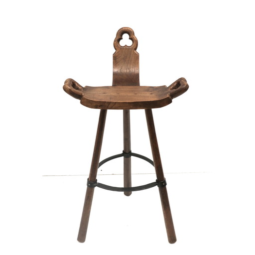 Tabouret vintage espagnol brutaliste 'Marbella' par Confonorm des années 1970
