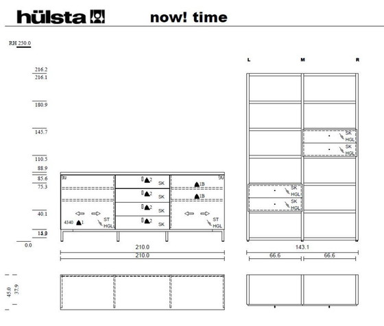 Image 1 of Bibliothèque de la série « now! time » de Hülsta