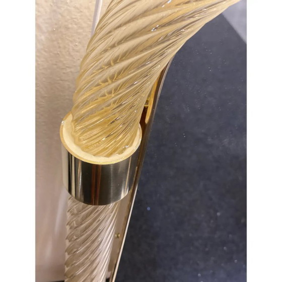 Image 1 of Venetiaanse "Torciglione" Torchon Murano glas messing wandspiegel in Barokke stijl